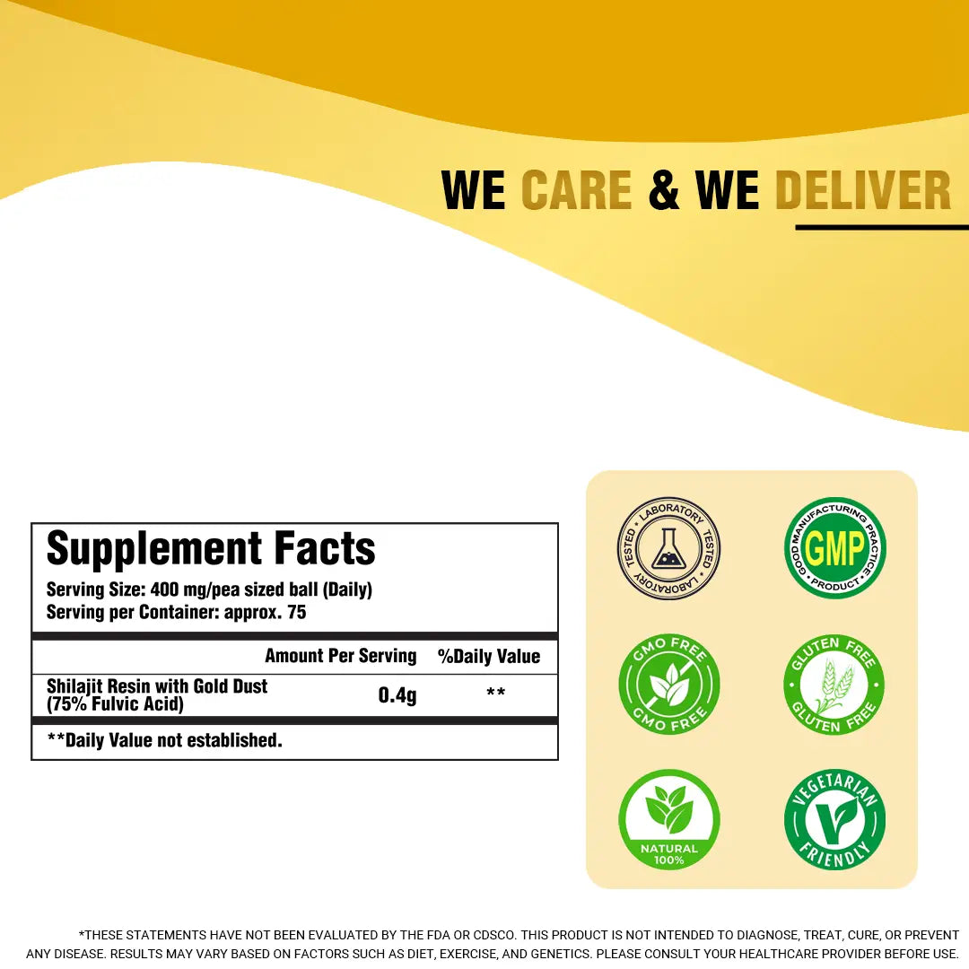 Shilajit Resin with Gold